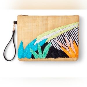 Tabitha Brown X Target - Abstract Straw Embroidered Clutch.